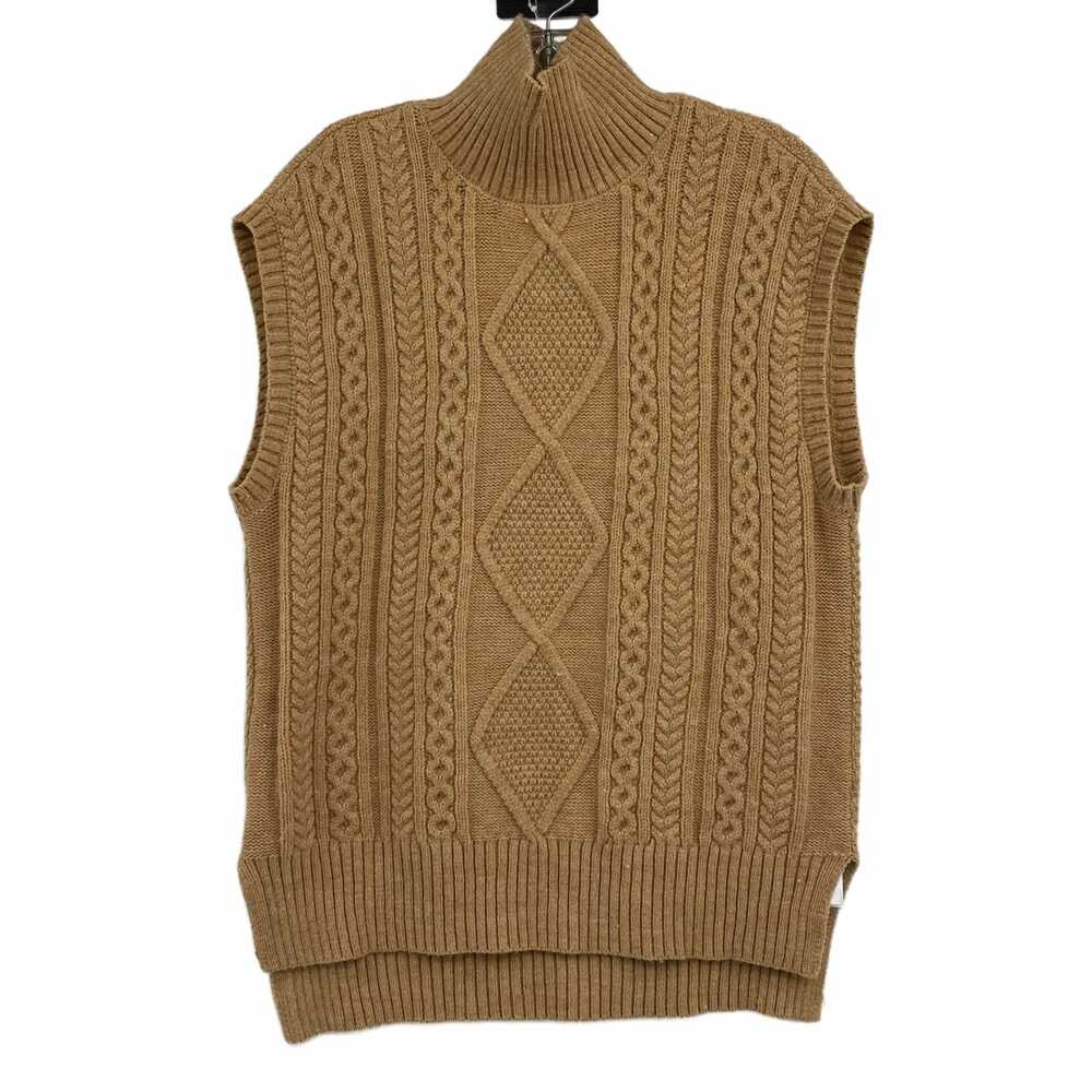 Vero Moda Tan Cable Knit Mock Neck Sweater Vest | Women’s S